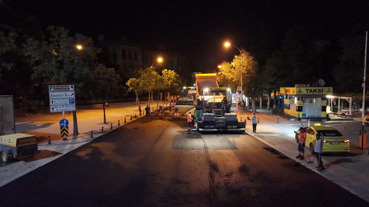Konya Büyükşehir, şehrin merkezini bir gece değiştirdi 12
